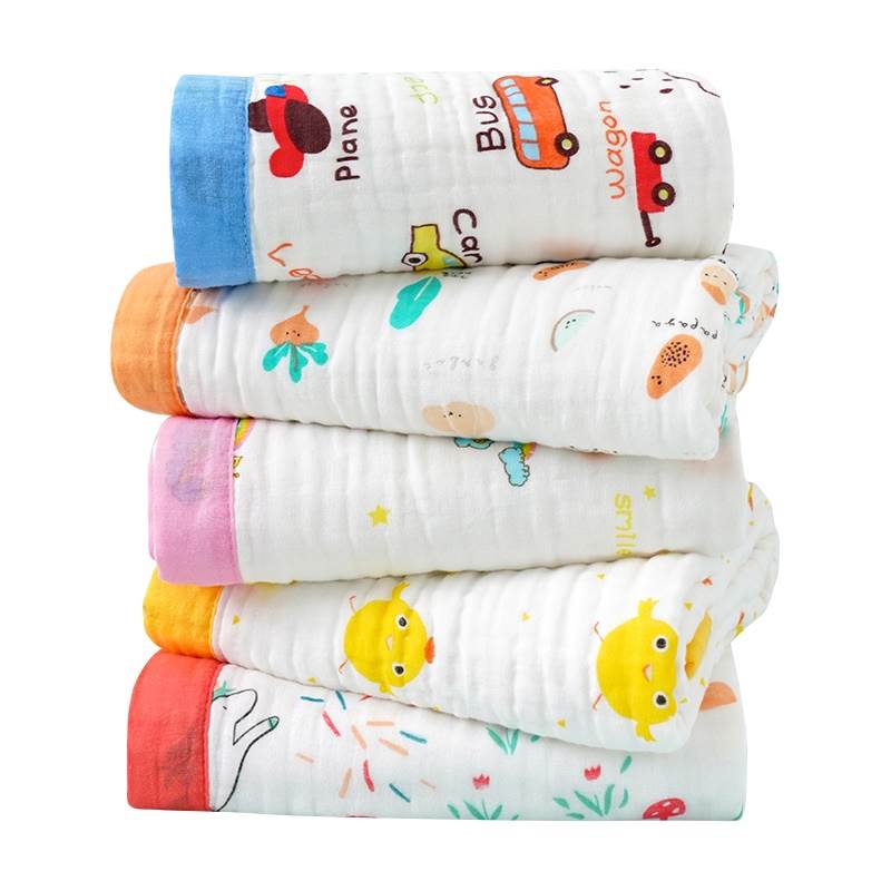 嬰兒純棉四層紗布蓋被六層蓋毯寶寶洗澡包被兒童毛巾被