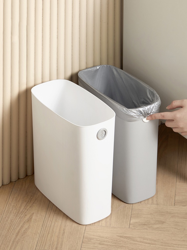 衛浴窄廁所夾縫垃圾桶 塑料無蓋方型紙簍家用洗手間放紙桶