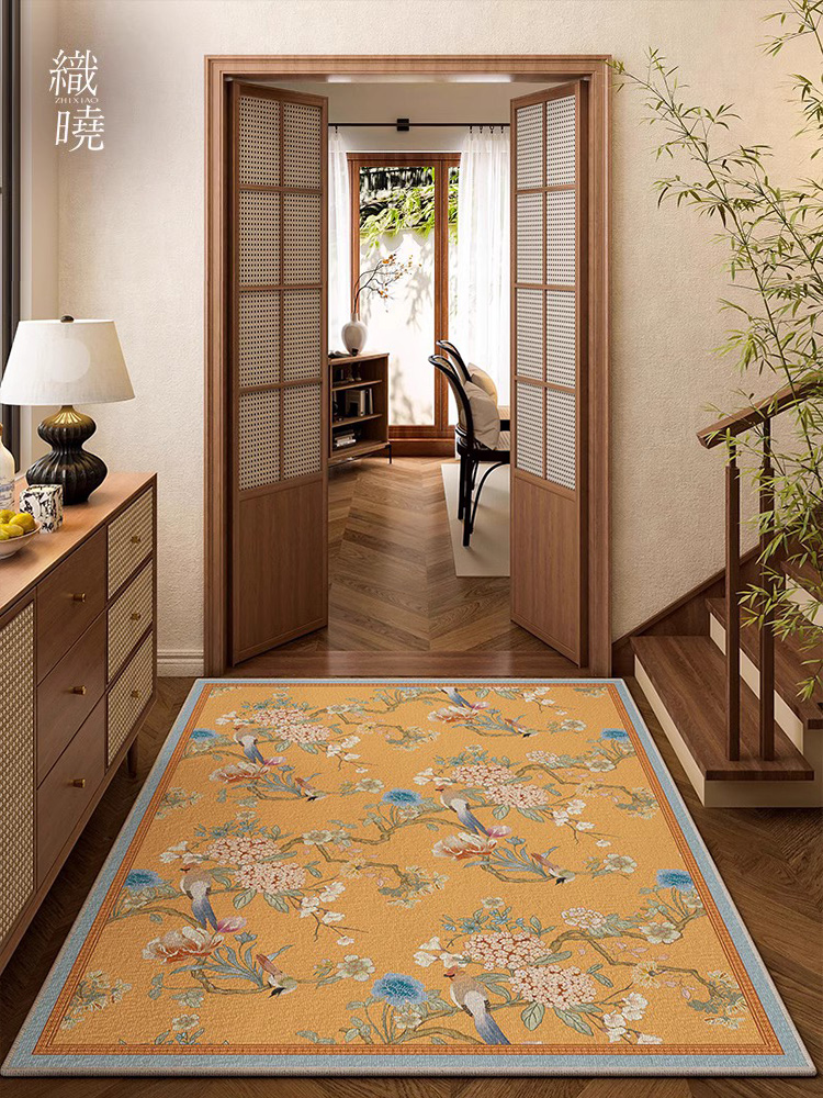 新中式可手洗進門腳墊玄關走廊地毯門前高級感防滑加厚門墊