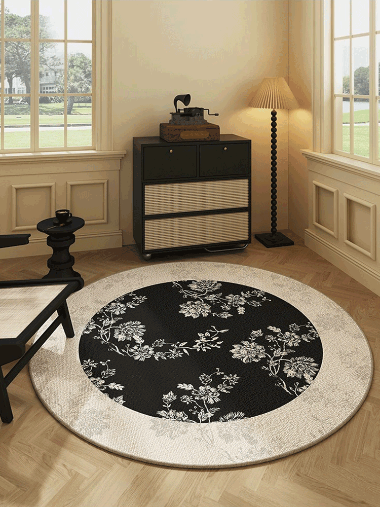 復古圓形地毯溫暖居家質感 客廳臥室沙發茶几毯任意搭配