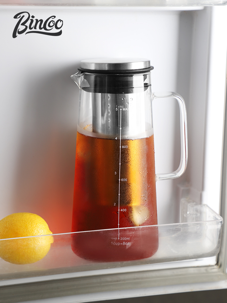 玻璃家用冷萃壺大容量冷泡咖啡壺過濾泡茶壺酸梅湯瓶美式風格