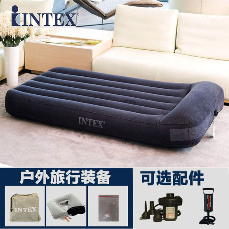 INTEX充氣床 單人雙人尺寸 內置枕頭 戶外露營 午休床 多款充氣泵可選 (4.7折)