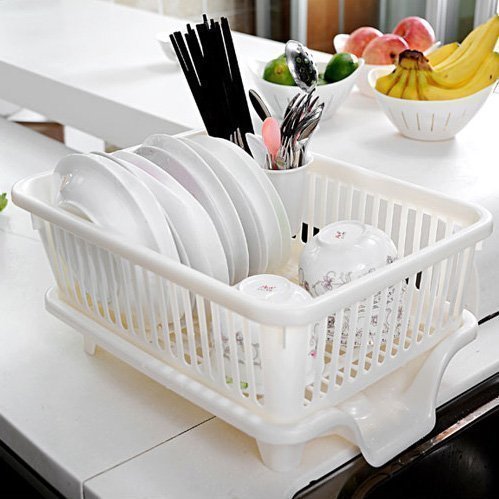多功能日本進口塑料廚房收納架碗碟餐具瀝水架水槽瀝水架 (8.3折)