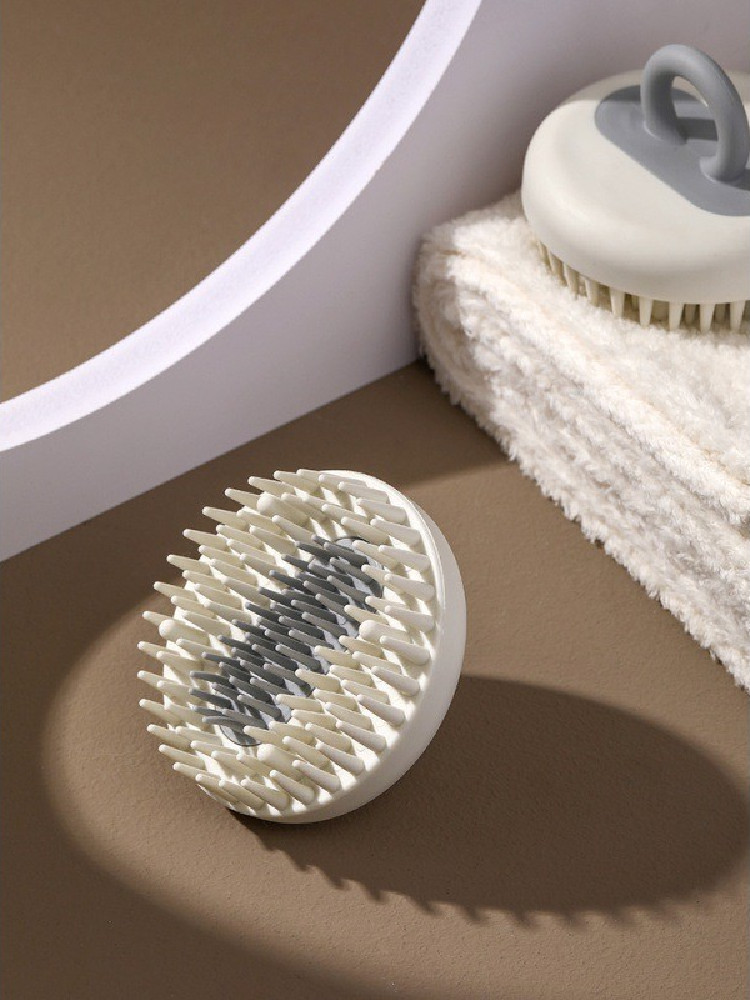 日本矽膠按摩梳二合一洗頭刷 深層清潔頭皮 頭部按摩放鬆
