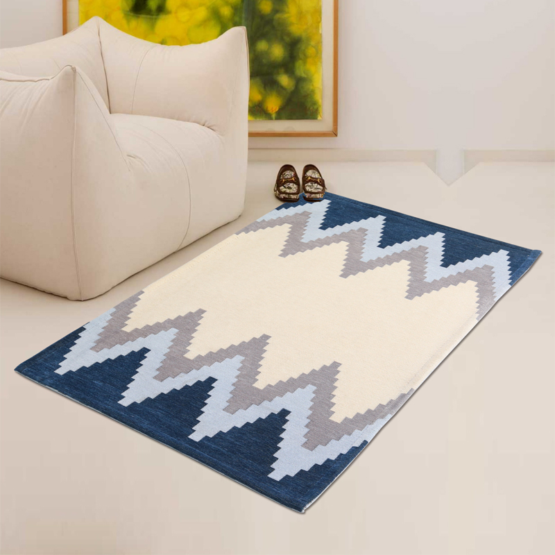 北歐風玄關地墊 簡約現代幾何圖案家用地毯門墊床前毯