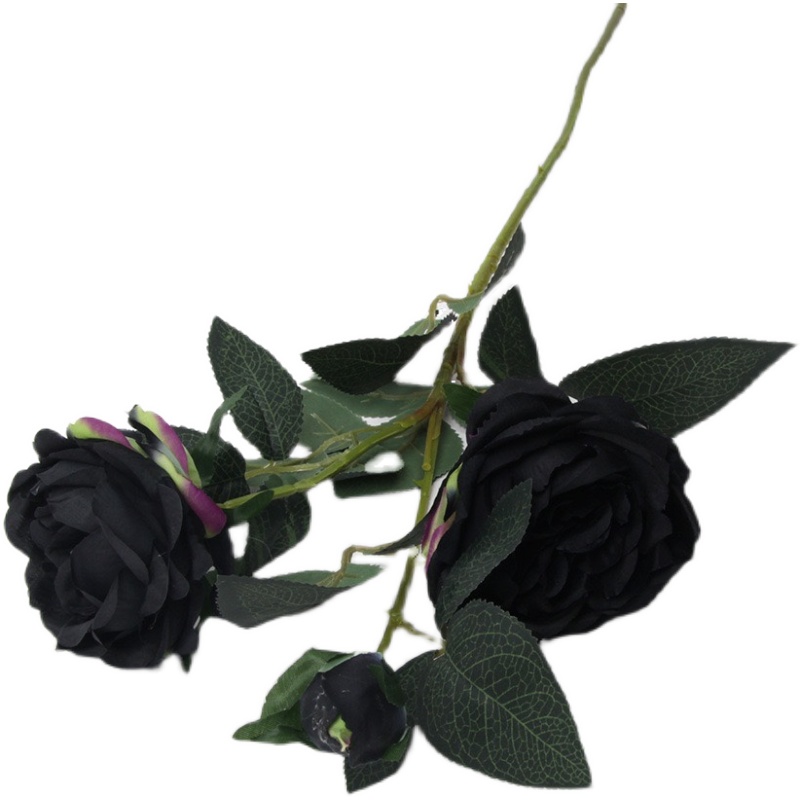 仿真玫瑰花婚慶絹花 桌面擺設假花裝飾 單隻束 三頭奧斯丁玫玫 (8.3折)