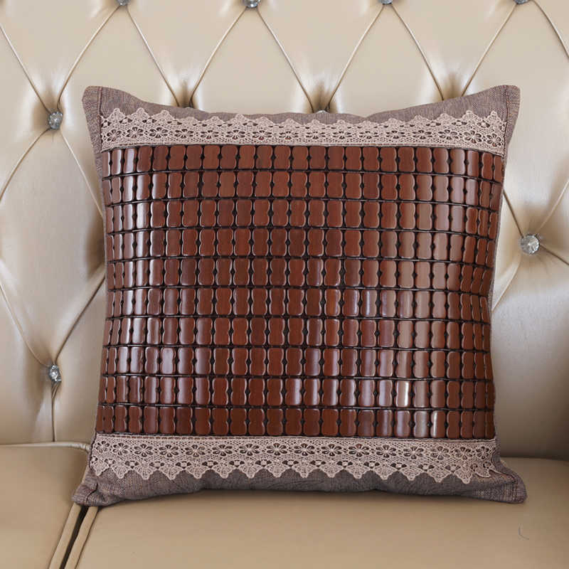 歐式麻將款混紡材質靠墊套含芯43x43cm至57x57cm午睡用純色客廳抱枕