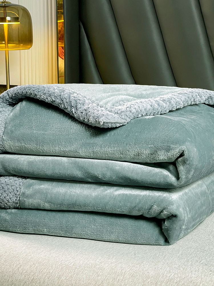 柔軟牛奶絨沙發毯冬季保暖單人毛毯北歐簡約雙面珊瑚絨毯客廳臥室多功能毛毯