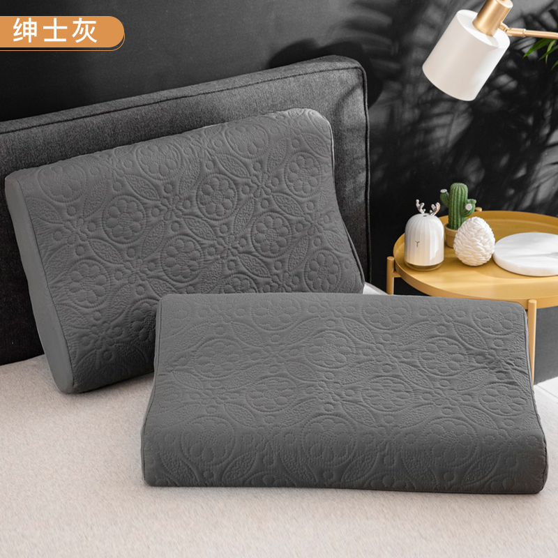 防油防塵春秋乳膠枕套 單人枕用 滌綸材質 一對裝