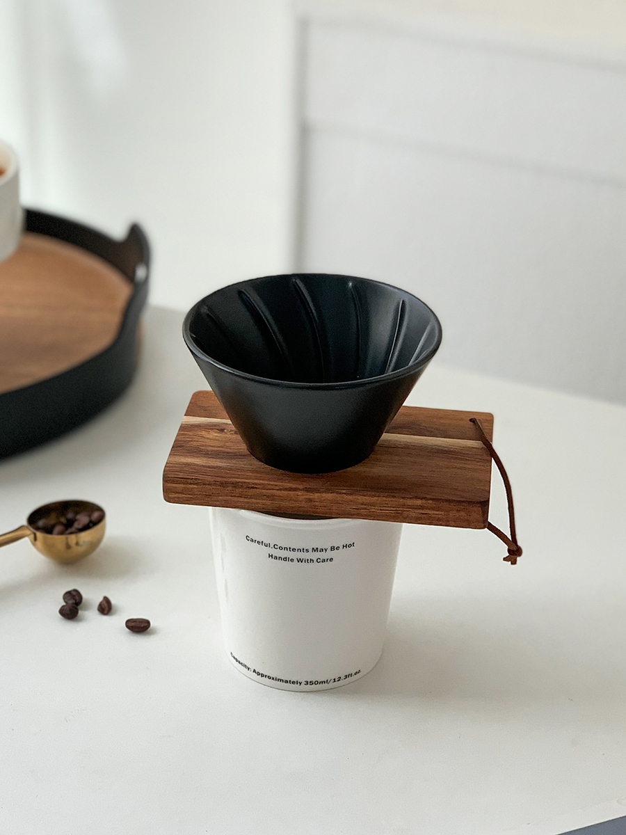 日式手衝v60咖啡過濾器陶瓷濾杯滴濾漏斗套裝器具