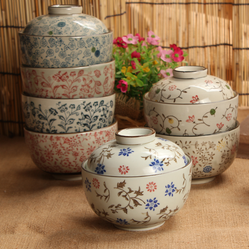 日式手繪陶瓷湯盅甜品盅蒸蛋碗創意陶瓷碗