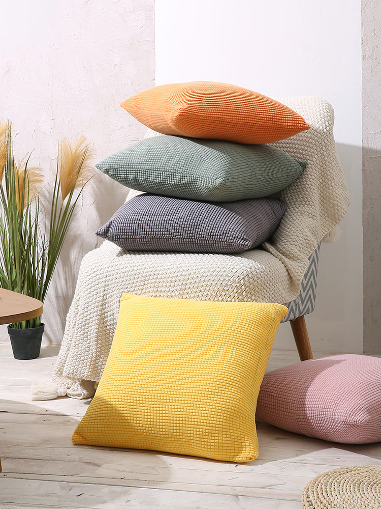 虹原風尚四季通用沙發墊抱枕套 簡約現代 辦公室床頭靠墊