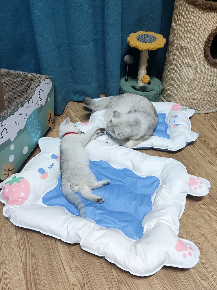 貓咪冰墊狗狗睡墊貓冰窩墊子夏天降溫涼墊睡覺用地墊寵物用品涼蓆