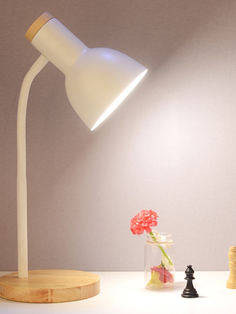 北歐風護眼學習檯燈led燈泡三段調光宿舍創意可調光寫字燈 (6折)