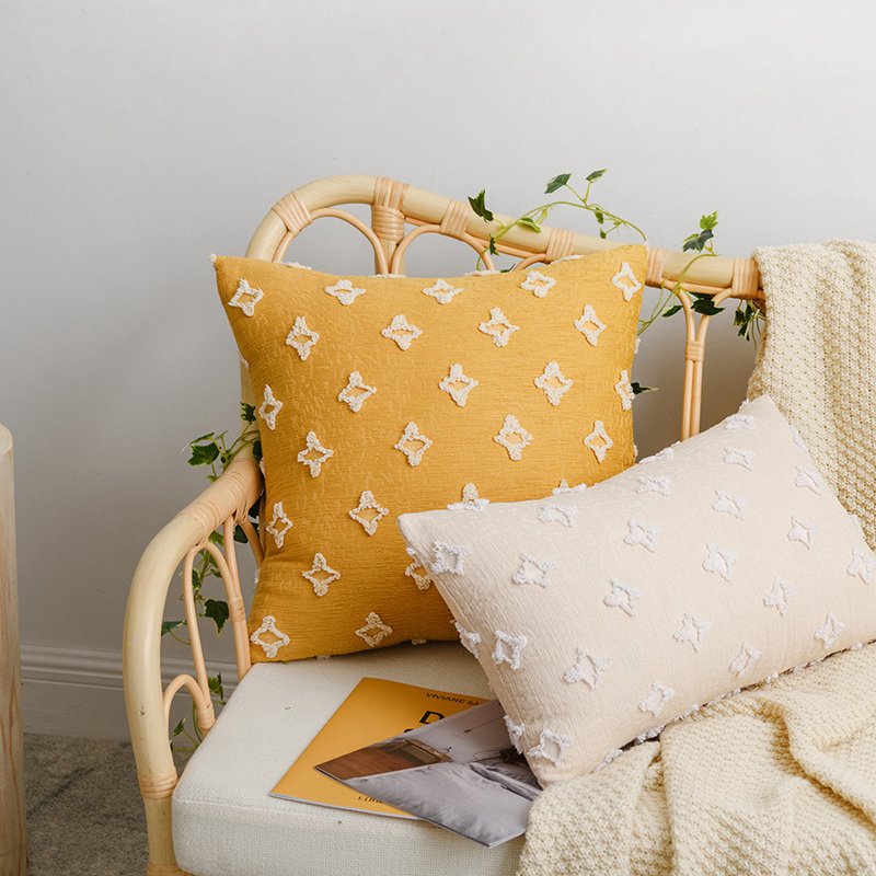 簡約現代純棉抱枕靠墊客廳沙發靠背枕舒適方形加大純色抱枕套不含芯