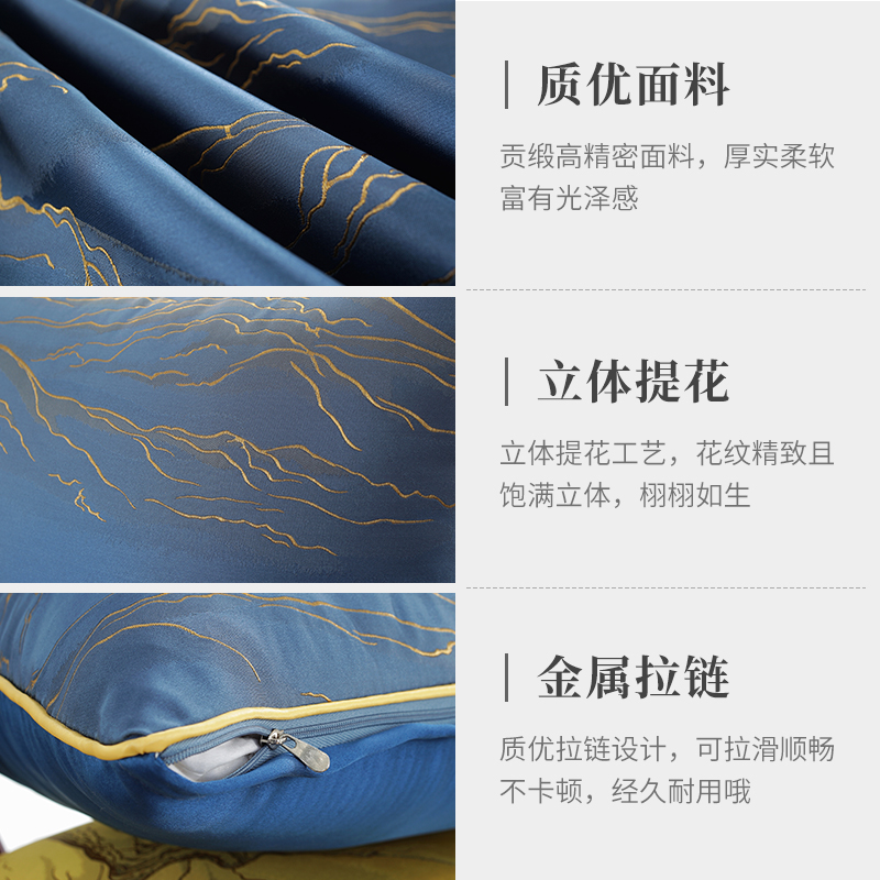 中式優雅抱枕實木沙發靠枕床頭靠含芯雙面可用