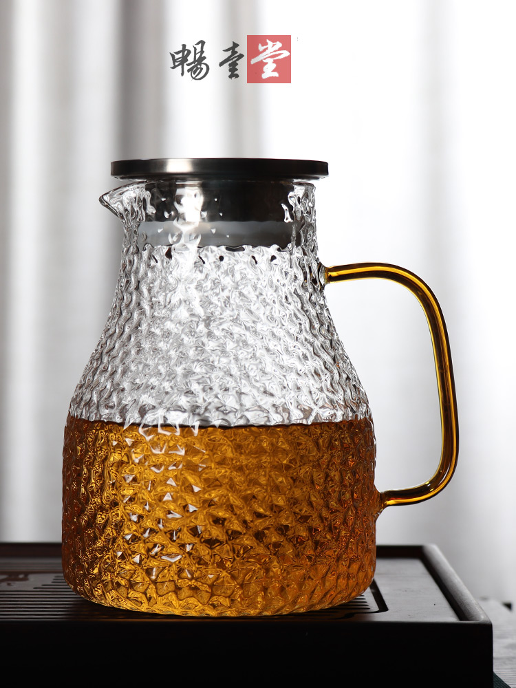 花樣冷水壺 玻璃冷水壺 家用茶壺 耐熱茶壺 大號冷水壺