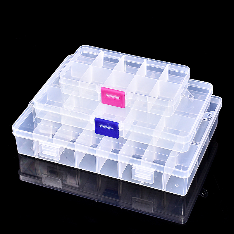 日式塑料便攜首飾收納盒 迷你分類整理零件小物收納盒
