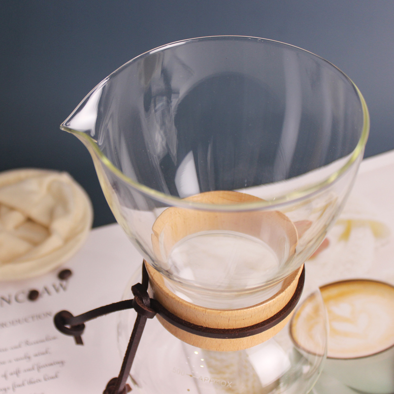 吉泰兒分享壺 濾佈法蘭羢玻璃過濾網滴漏式過濾袋手沖咖啡壺套裝