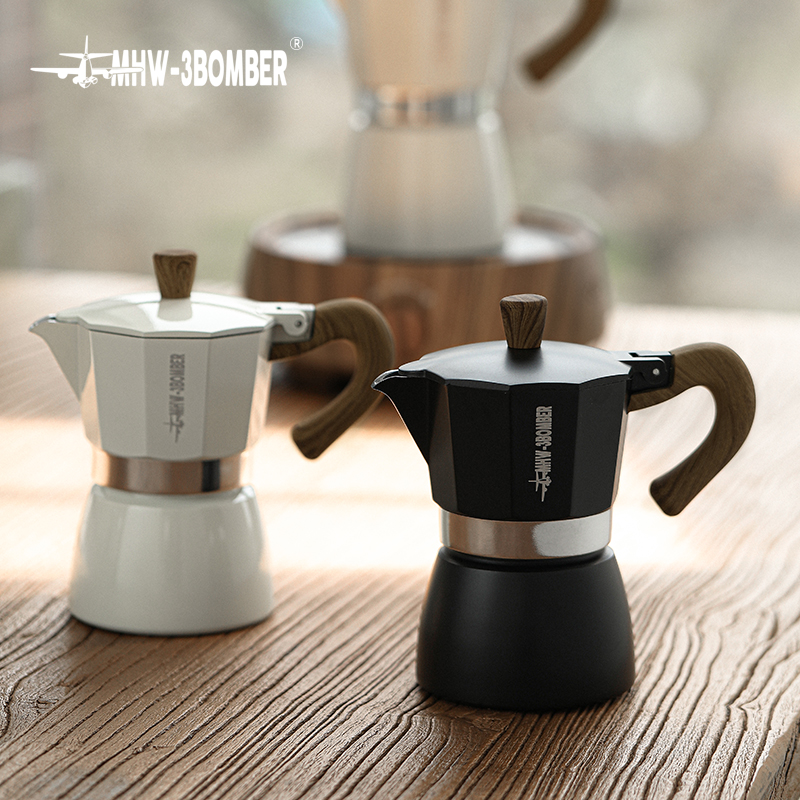 轟炸機摩卡壺 手衝滴濾壺 法式不鏽鋼 咖啡機 濃縮萃取壺 家用咖啡壺
