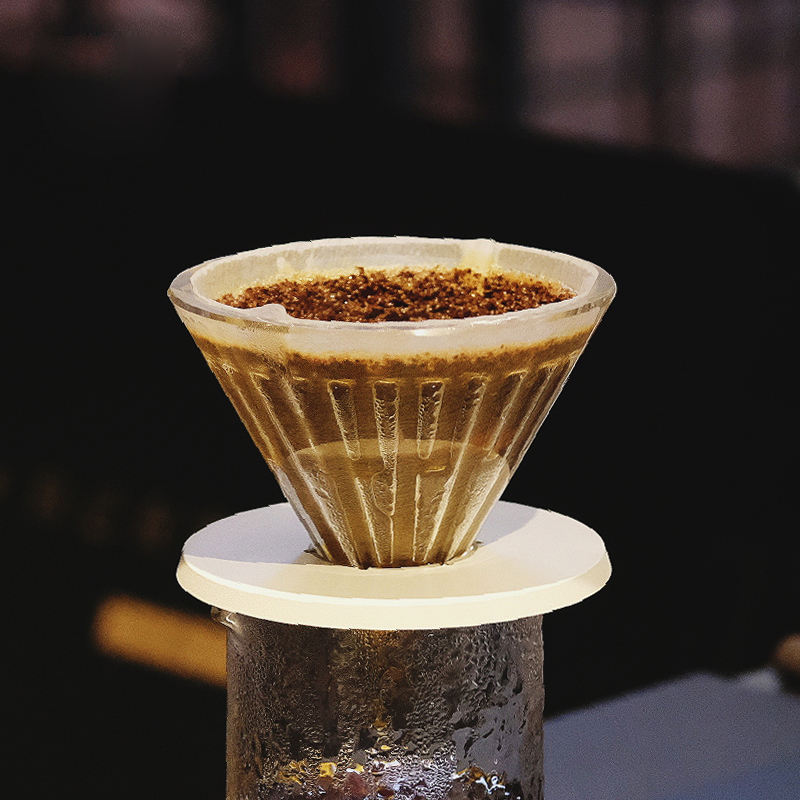 泰摩 冰瞳玻璃濾杯V01 簡約錐形手衝咖啡滴漏式套裝 享受單品咖啡時光 (8.3折)