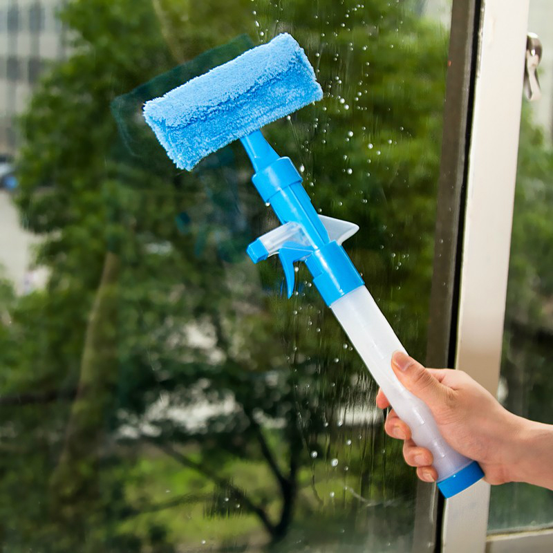 多功能雙面擦玻璃清潔器 噴水窗戶玻璃擦 具備手動噴水功能