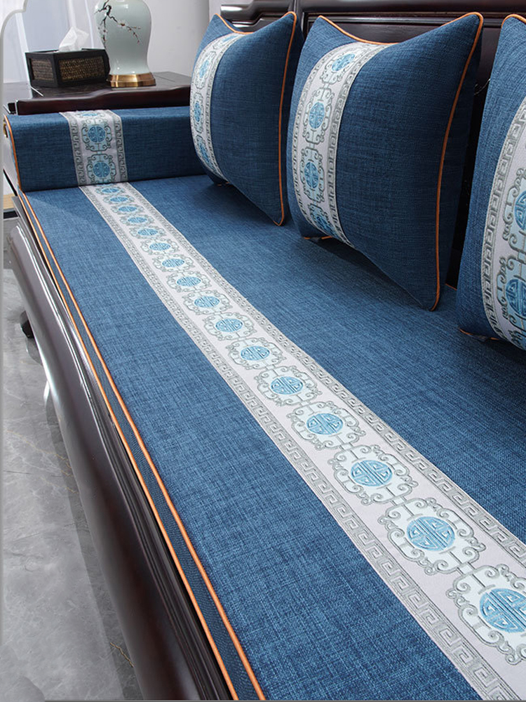 新中式古典紅木坐墊舒適防滑海綿傢俱墊沙發墊羅漢床套罩 (2折)