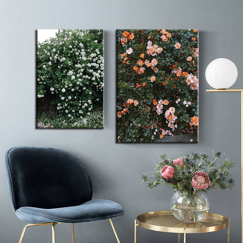 北歐風格無框畫 客廳臥室玄關掛畫 植物花卉裝飾畫
