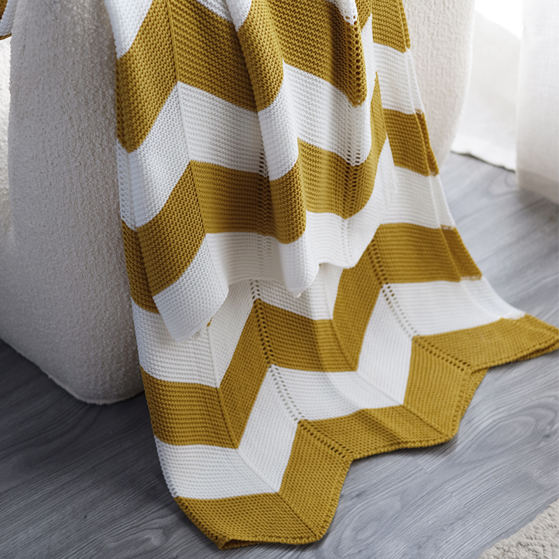 溫馨簡約幾何圖案包郵沙發毛線毯 秋冬裝飾客廳毯