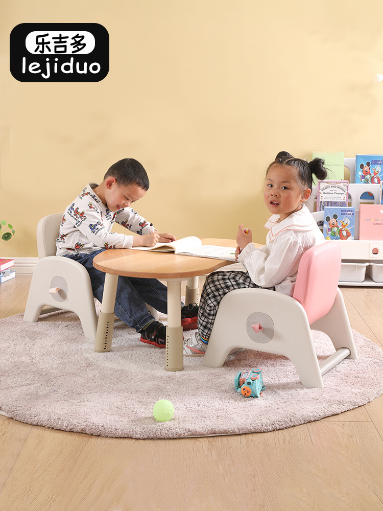 樂吉多沙發兒童椅子靠背小板凳嬰幼兒學坐座椅實木桌寶寶桌子一套