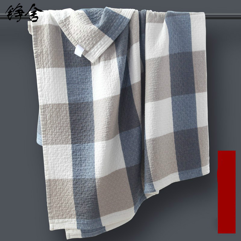 清新日系風格棉質毛巾毯三層水洗紗布設計透氣舒適適合夏季使用