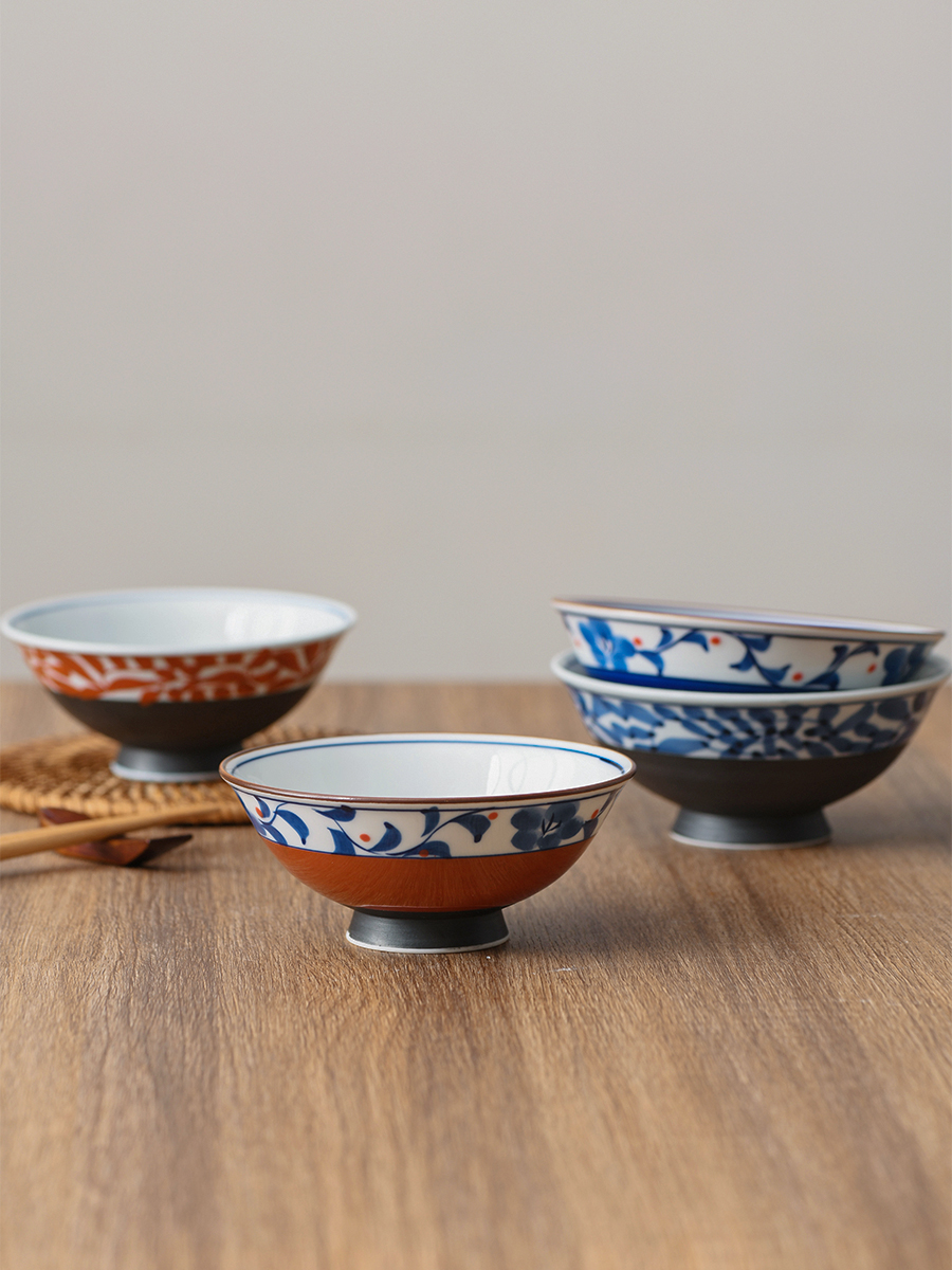 日本進口有田燒米飯碗日式複古家用圓碗情侶陶瓷碗個人專用小碗
