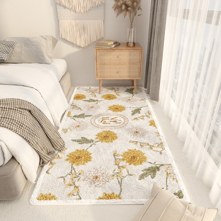 美式古典田園風格長條地毯適合客廳臥室增添溫馨氣息