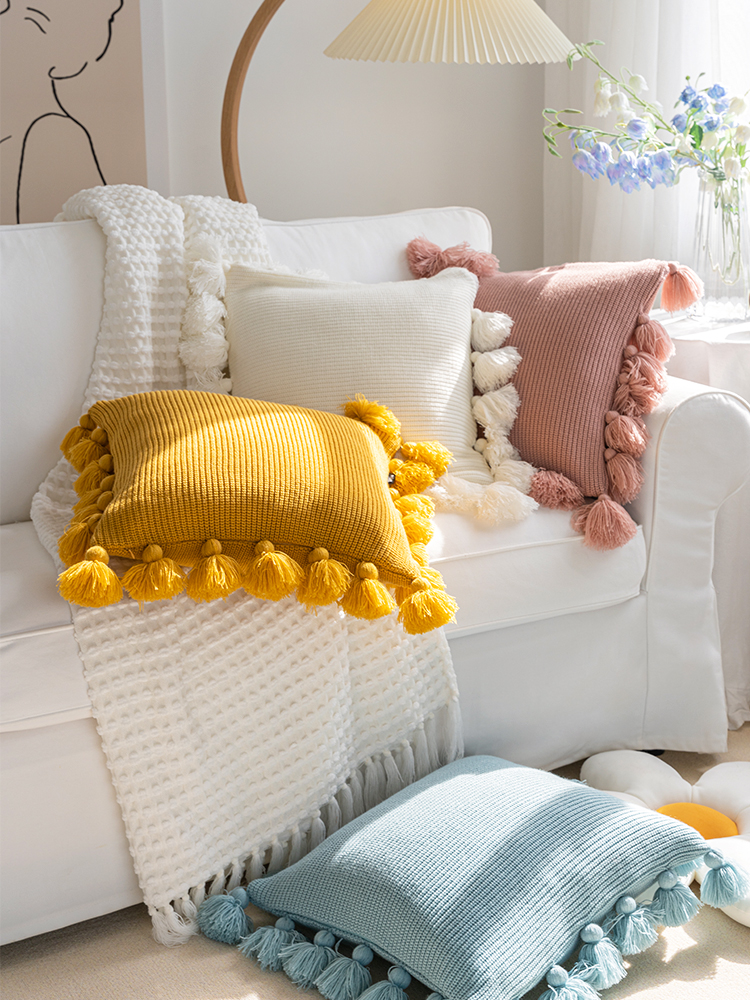 簡約風格花朵抱枕套客廳沙發臥室車用裝飾抱枕套