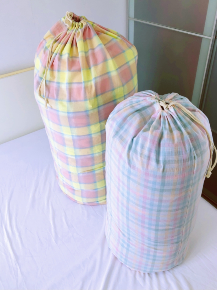 北歐風格手工小清新棉質被子防塵袋收納儲物袋 (4.2折)