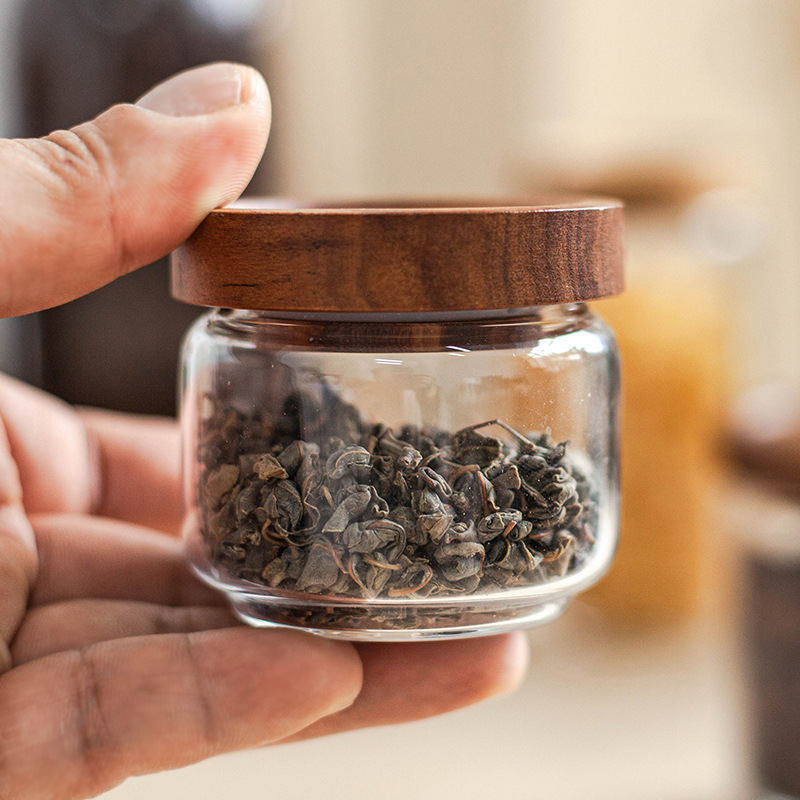 復古日式玻璃密封罐 儲存糧食咖啡豆茶葉