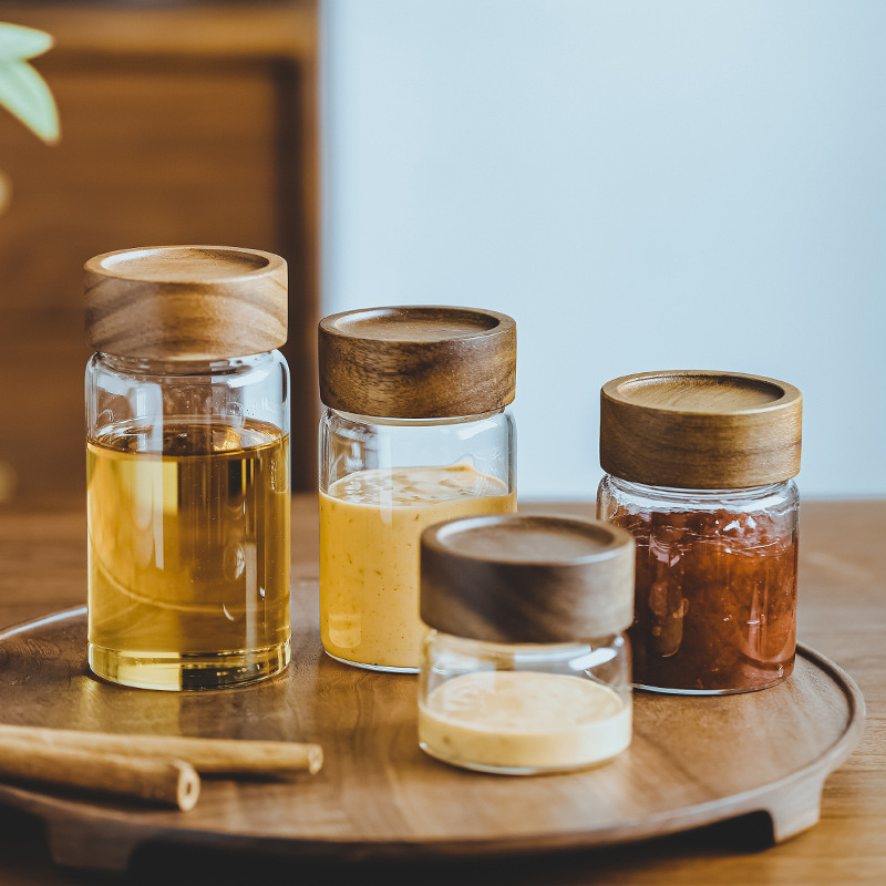 復古日式風密封罐玻璃罐儲存茶葉咖啡果醬蜂蜜乾貨食品級罐子