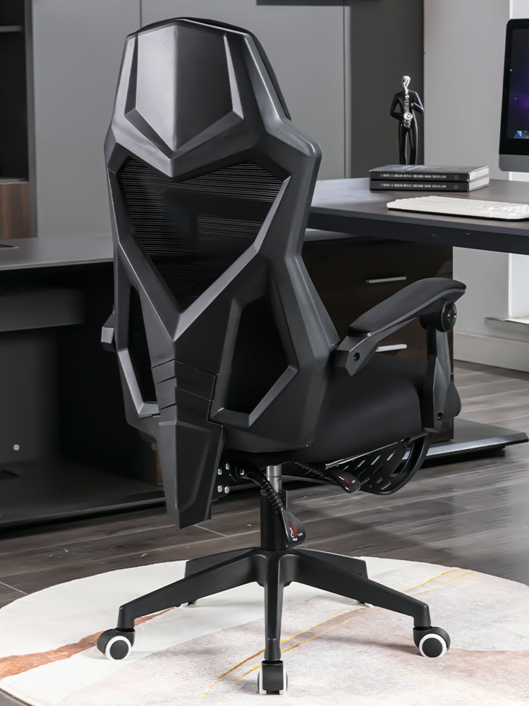 透氣舒適工學電競椅 可躺電腦椅家用椅子 男款固定扶手