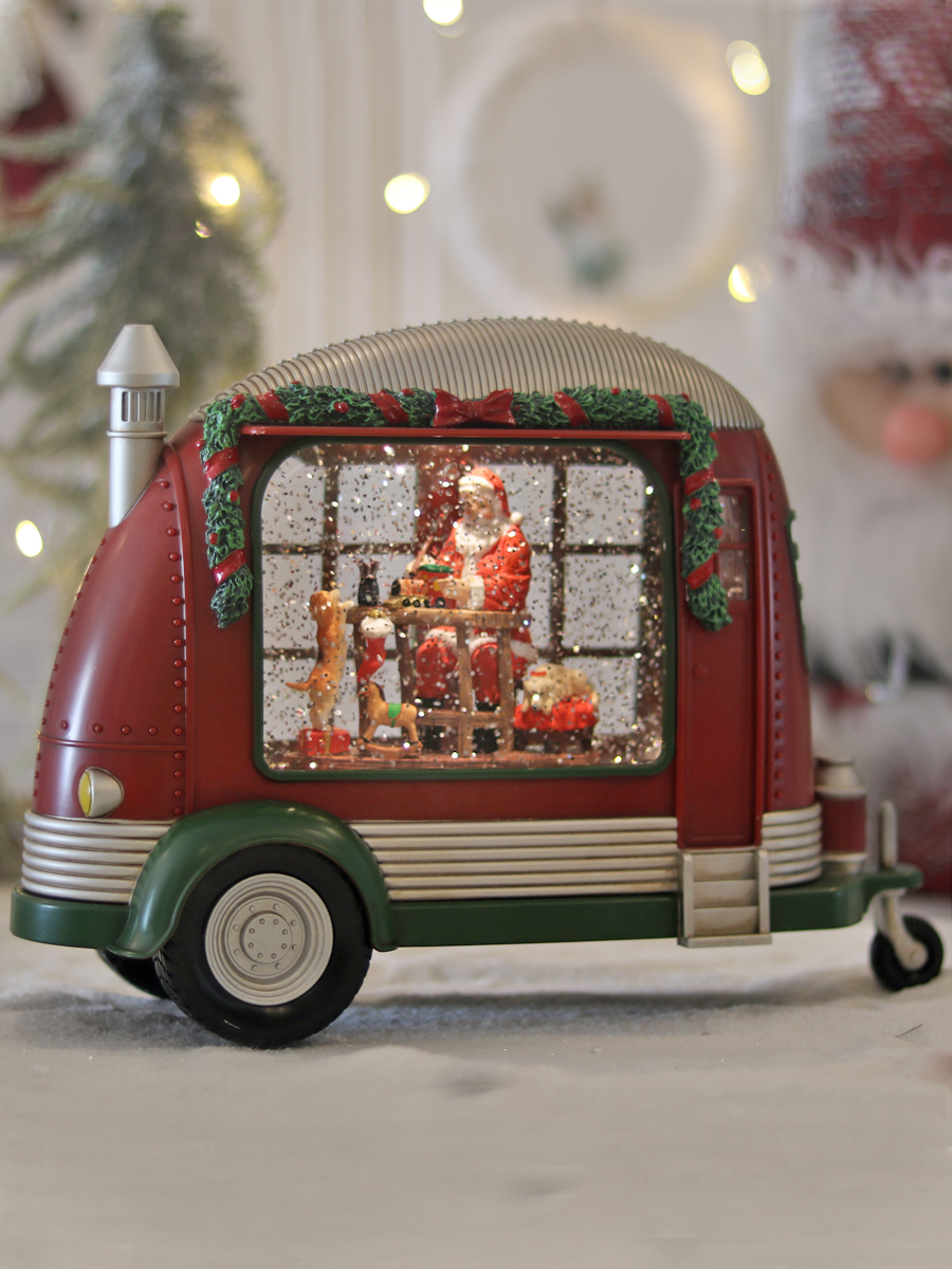 聖誕節兒童禮物音盒 火車佈置聖誕老人款