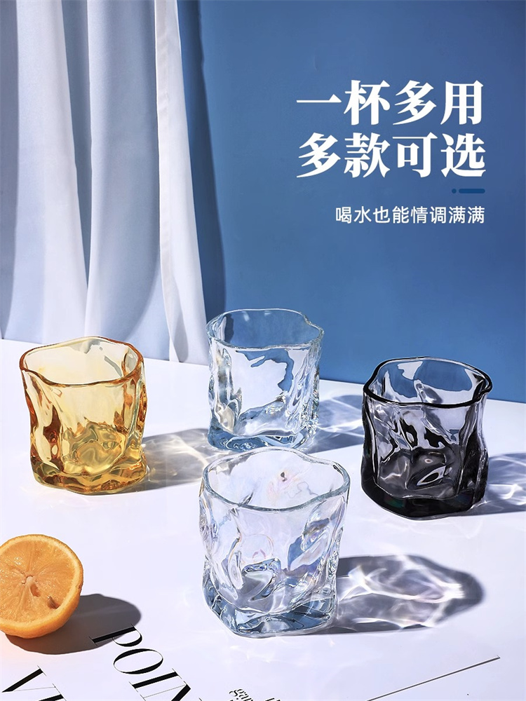 獨特扭扭杯款日式簡約風格玻璃杯營造高級感適用於各種場合