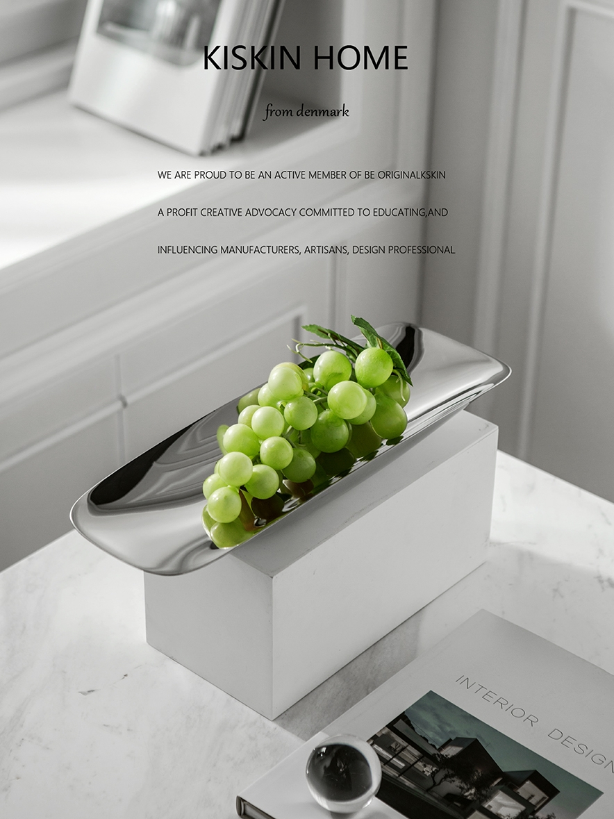 歐式風格輕奢不鏽鋼水果盤簡約創意適合客廳茶几現代乾果盤擺件 (8.3折)
