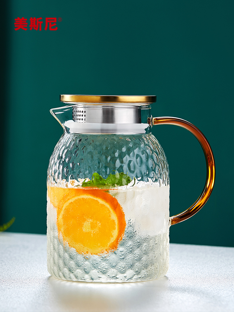 日式玻璃冷水壺耐高溫家用涼水杯儲水瓶冰箱涼水壺耐熱防爆茶壺