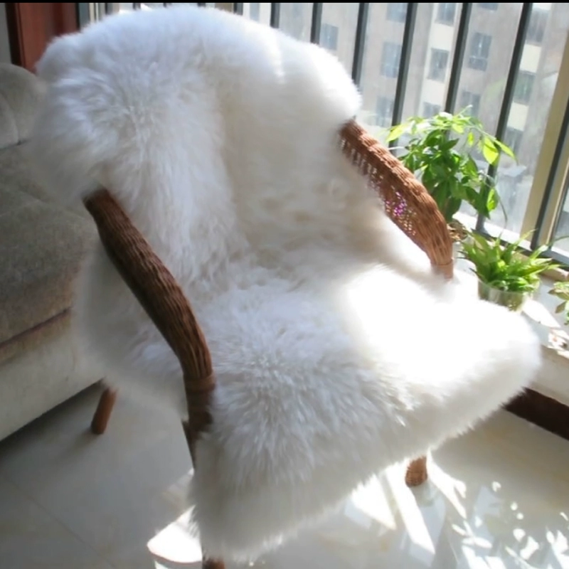 羊皮皮毛一體沙發墊飄窗歐式臥室床邊加厚坐墊地毯