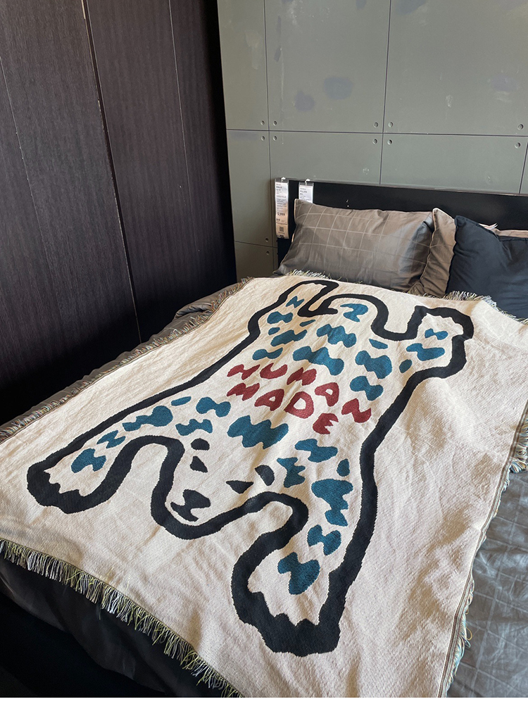 美式俏皮北極熊裝飾午睡毯沙發毯椅墊毯沙發巾