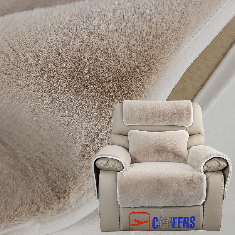 兔毛絨電動功能沙發墊 冬季單人位真皮專用加厚座墊