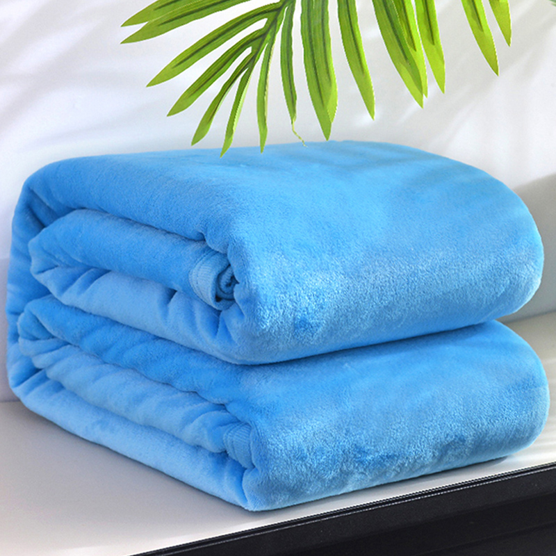 高質感珊瑚絨純色午睡毯四季通用可蓋可鋪居家保暖必備