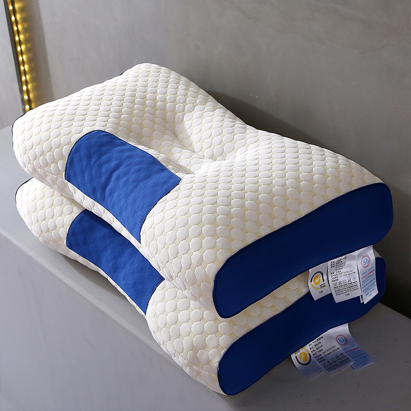 護頸椎枕頭針織棉按摩枕芯 助眠單人枕一對裝