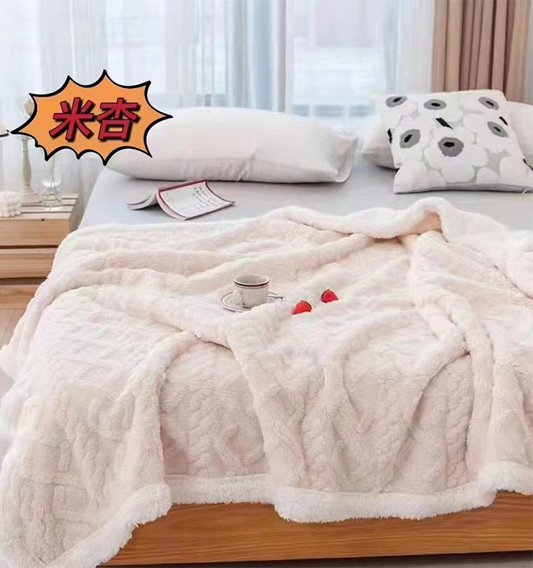 簡約現代風加厚舒棉絨塔芙絨毛毯雙面絨床單雙人