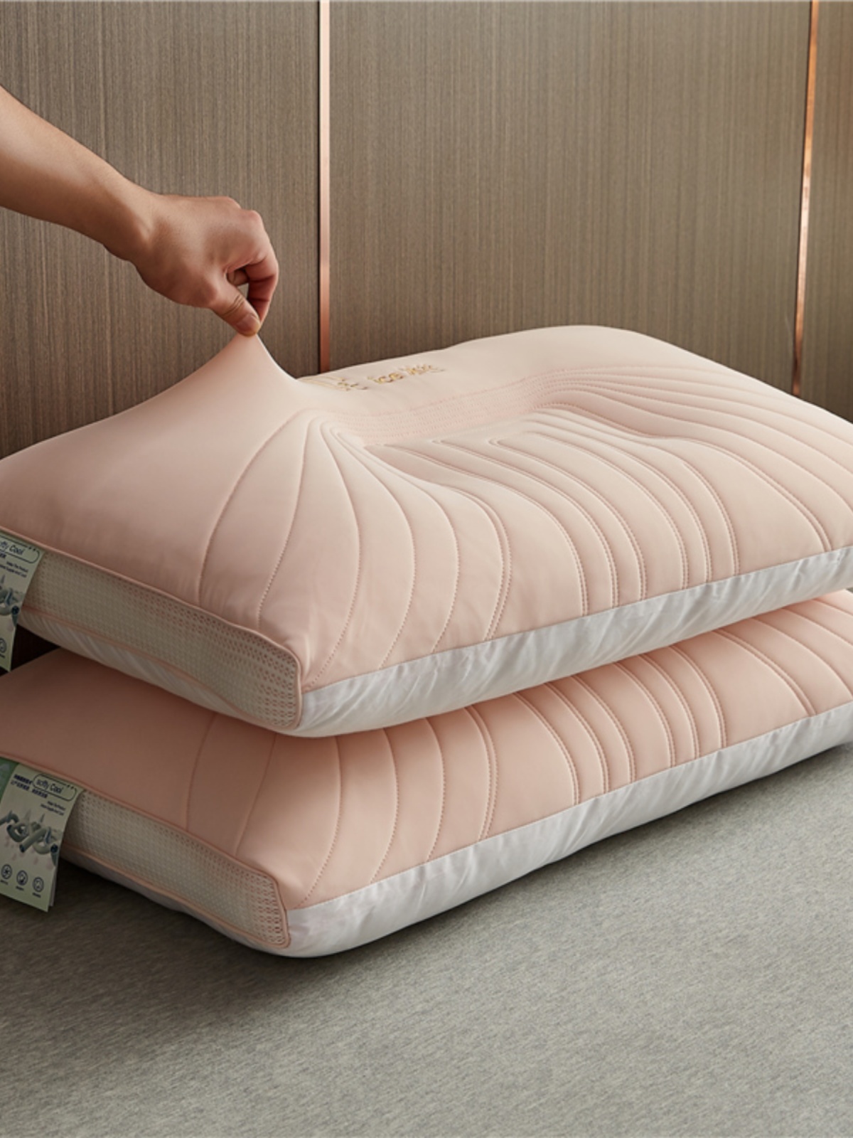 舒適冰絲乳膠枕護頸好眠單雙人適用助你一夜好眠