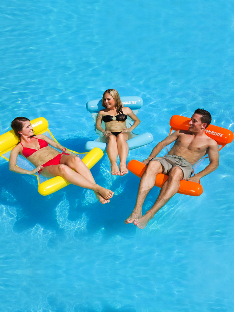 夏季水上充氣躺椅 沙發式漂浮床 可摺疊 泳池浮椅